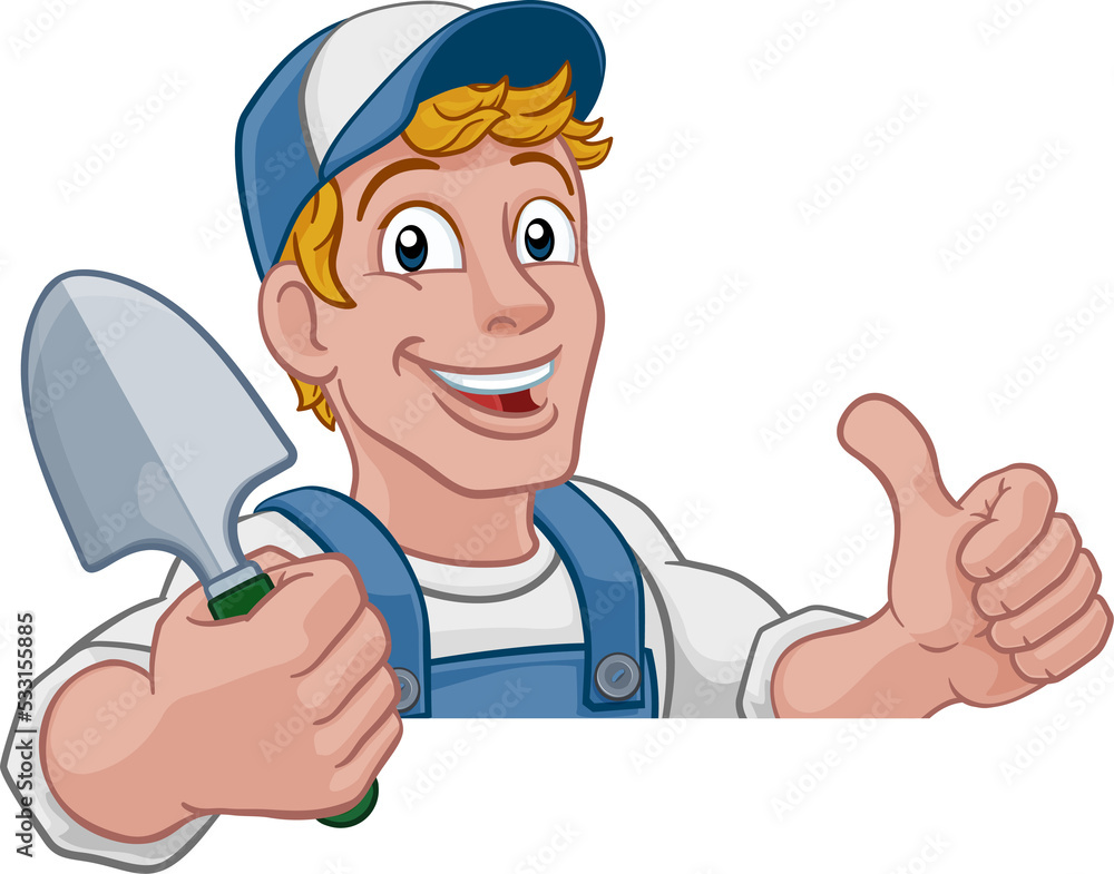 Gardener Cartoon Garden Spade Handyman Farmer Gardener Cartoon Garden Spade Handyman Farmer