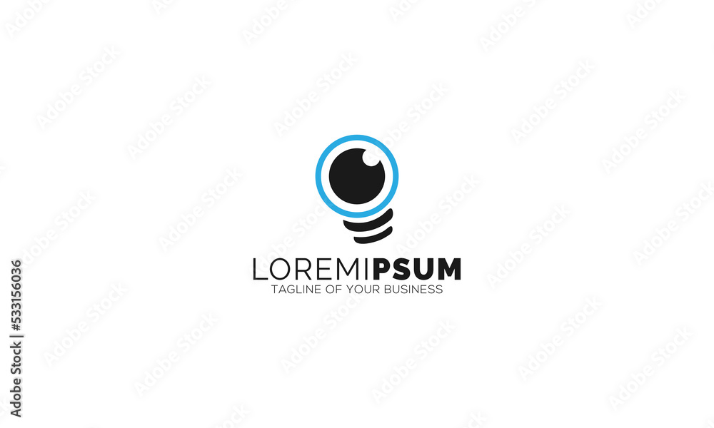 eye lamp logo design, smart lights logo eye lamp logo design, smart lights logo