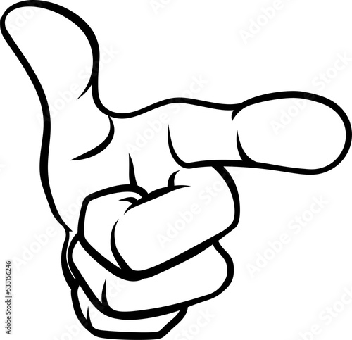 Pointing Cartoon Hand