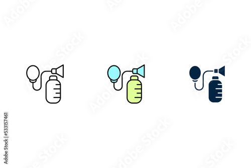 breast pump icon. Simple element illustration. breast pump concept outline symbol design.