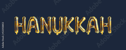 3d illustration of letter balloons isolated on background