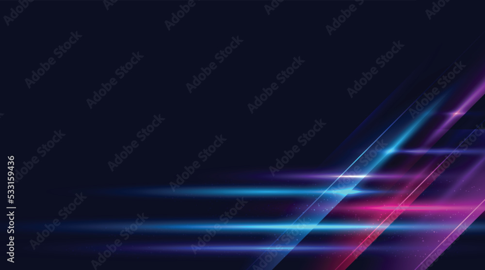 Fototapeta premium Modern abstract speed line background. Dynamic motion speed of light. Technology velocity movement pattern for banner or poster design. Vector EPS10.