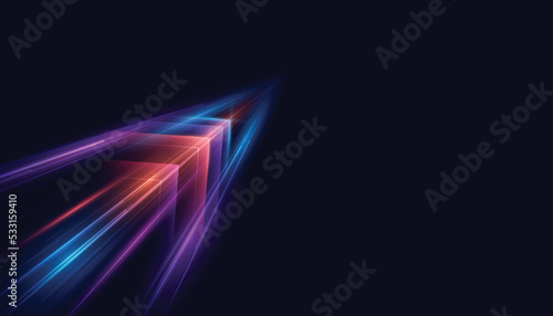 Wallpaper Mural Modern abstract high-speed arrows light effect movement. Technology futuristic dynamic motion for banner or poster design background concept. Torontodigital.ca