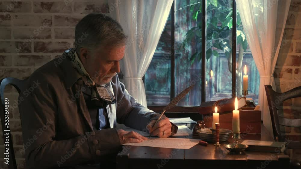 18th century man writing letters 18th century man writing letters