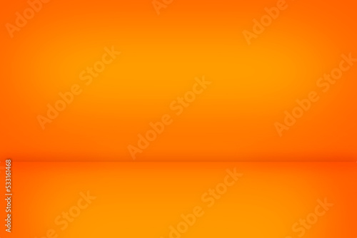 Abstract smooth gradient orange and yellow with light for halloween background. illustration simple luxury orange background.