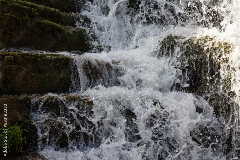 A view of the waterfall in the Tbilisi Botanical Garden. Georgia country A view of the waterfall in the Tbilisi Botanical Garden. Georgia country