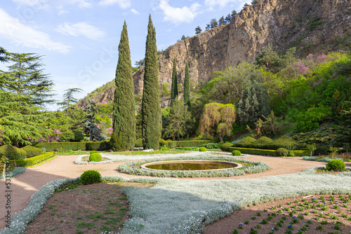 A view of the lawn on the territory of the Tbilisi Botanical Garden. Georgia country