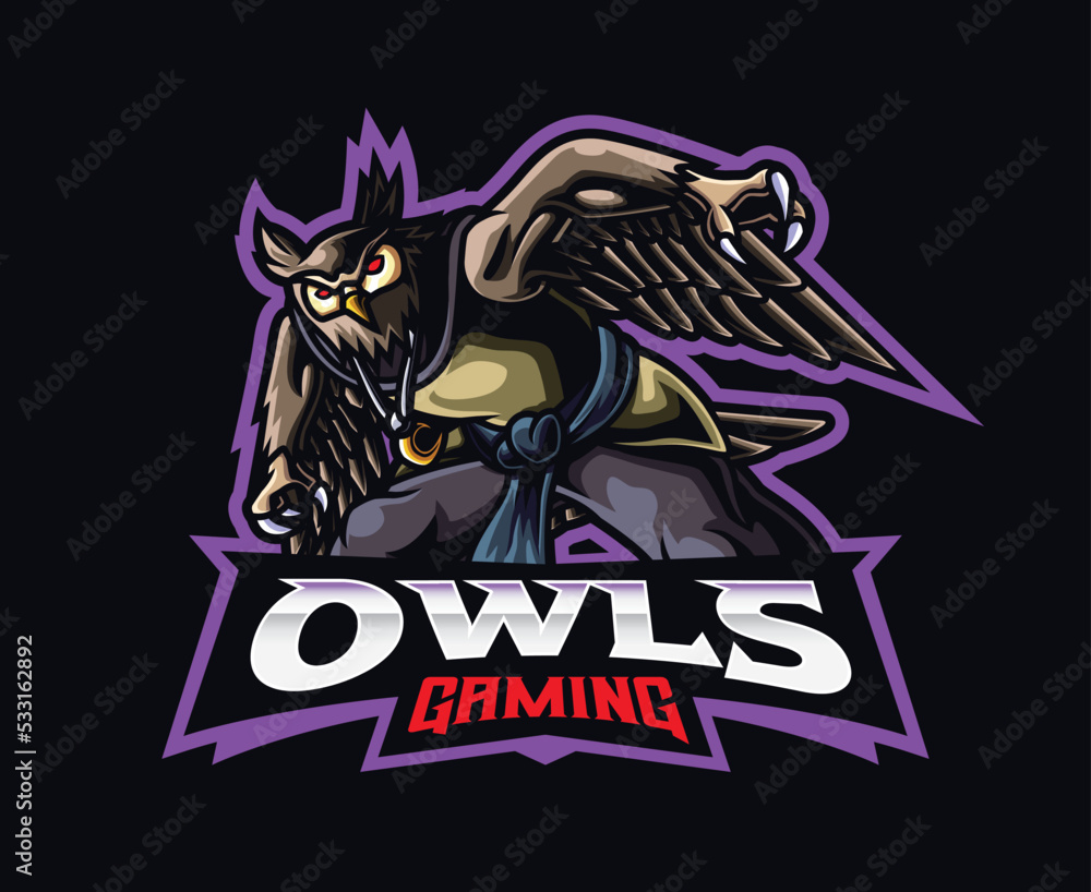 Owl man mascot logo design