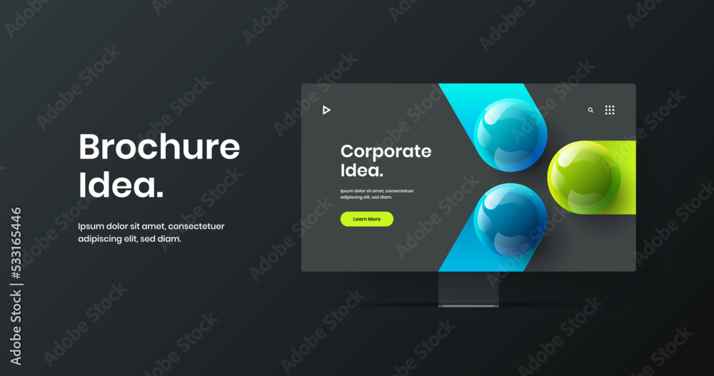 Bright website screen vector design concept. Premium display mockup landing page template. Bright website screen vector design concept. Premium display mockup landing page template.