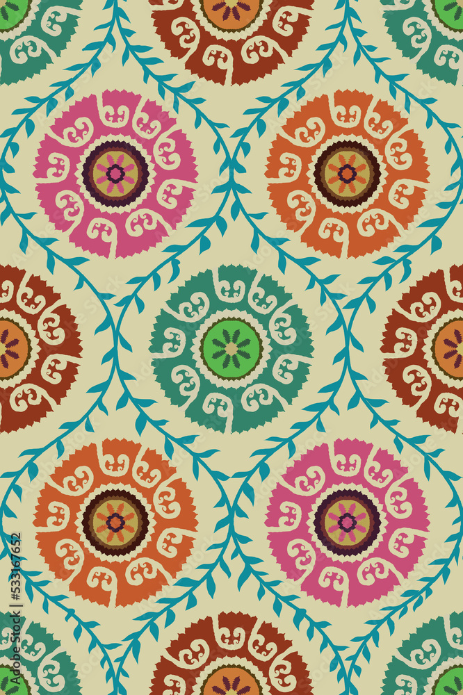 Traditional seamless indian pattern, Vintage decorative elements. Oriental pattern,