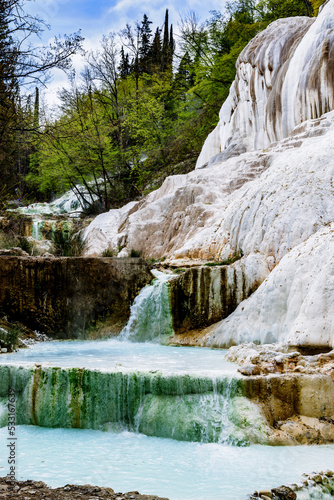 Bagni di San Filippo, hot springs in Tuscany, Italy.