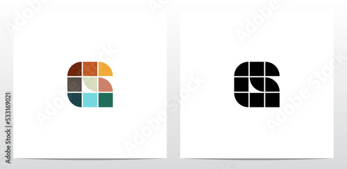 Colorful Tiles Letter Logo Design G