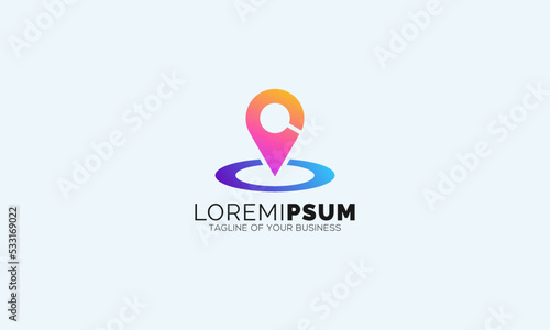 GPS point logo. Icon. Web. Vector Design. Pin. Symbol. Location.
