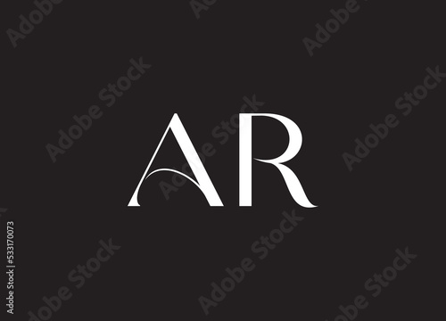 Simple AR Creative Logo Icon Design Vector Symbol logo design photo