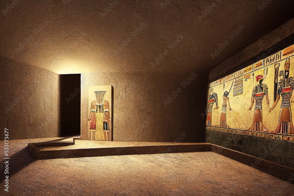 Inside the secret tombs of Egyptian Pharaohs. Egypt pyramid interiors