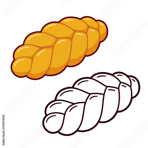 Challah bread cartoon drawing