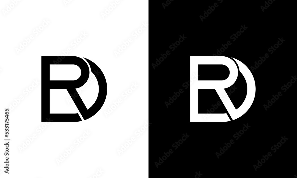 letter rd logo design Stock Vector | Adobe Stock