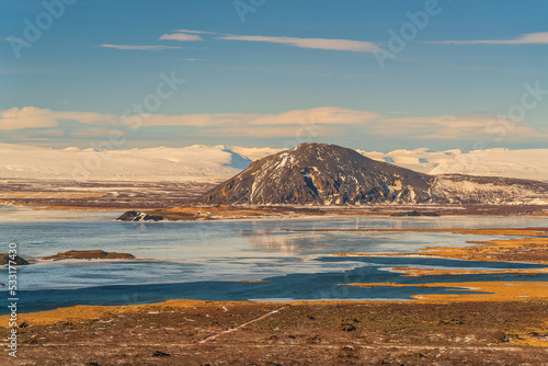 Billede på lærred Mývatn  is a shallow lake situated in an area of active volcanism in the north of Iceland