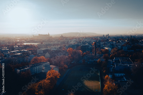 Krakow city panorama, Grzegorzki district photo