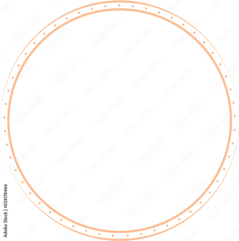 Circular Border Frames Isolated on White Background.  Trendy design element for border frame, logo, blackout tattoo, symbol, web, prints, posters, template, pattern and abstract background