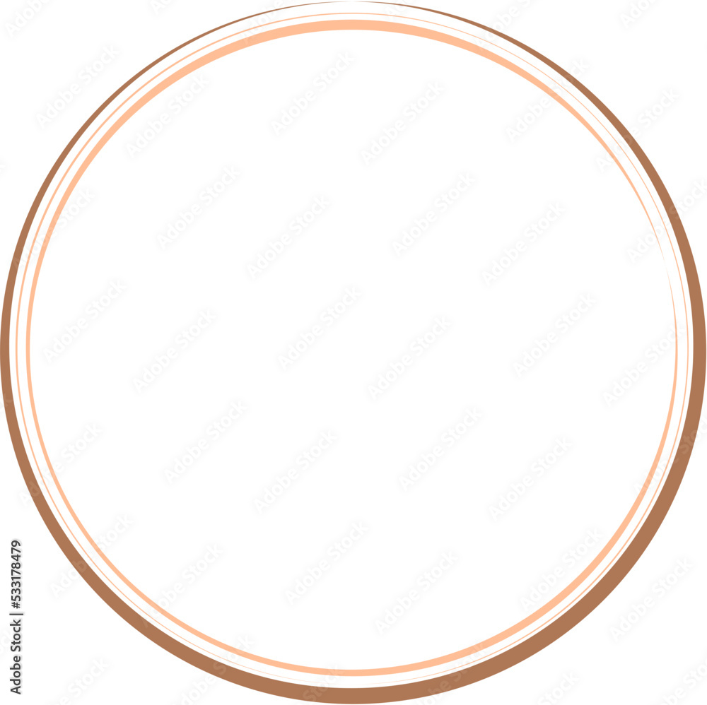 Circular Border Frames Isolated on White Background. Trendy design element for border frame