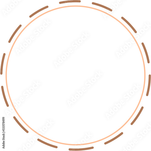 Circular Border Frames Isolated on White Background.  Trendy design element for border frame, logo, blackout tattoo, symbol, web, prints, posters, template, pattern and abstract background