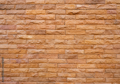 Modern light brown brick wall for texture and background.