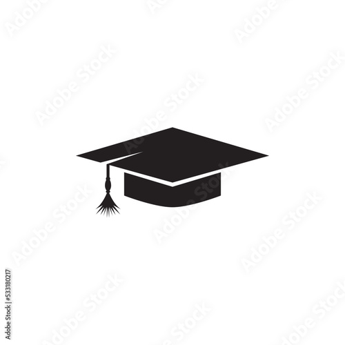 toga cap icon, vector illustration logo