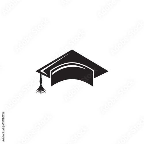 toga cap icon, vector illustration logo