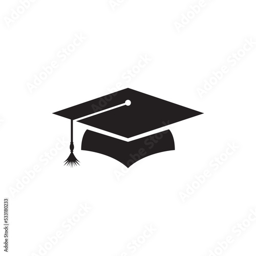 toga cap icon, vector illustration logo