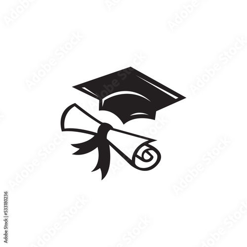 toga cap icon, vector illustration logo