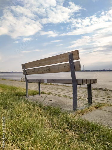 bench on the shore