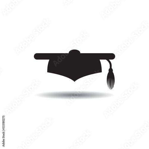 toga cap icon, vector illustration logo