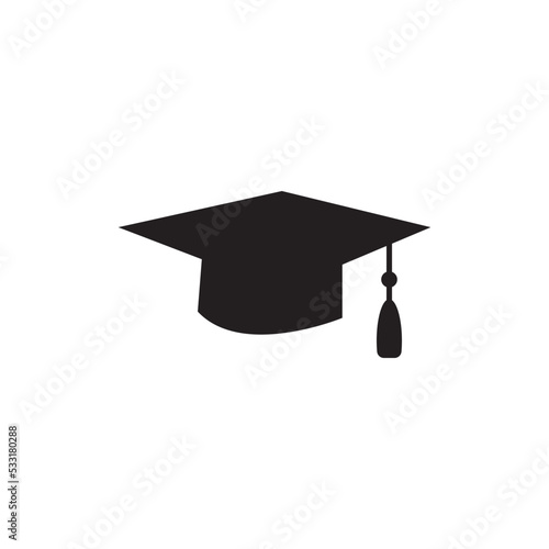 toga cap icon, vector illustration logo