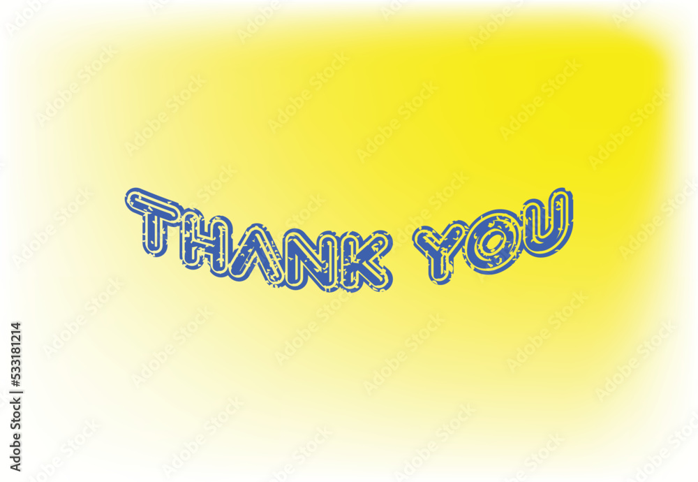 Thank you letter logo and sticker design template