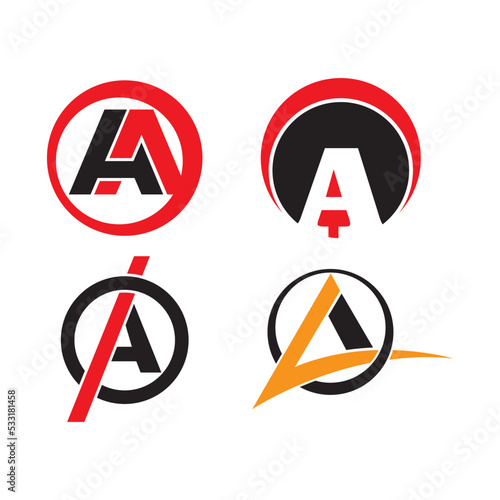 letter A icon logo vector design