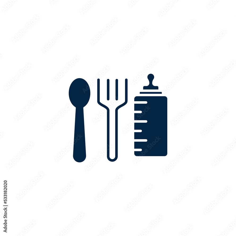 Fototapeta premium feeding bottle icon. Simple element illustration. feeding bottle concept outline symbol design.