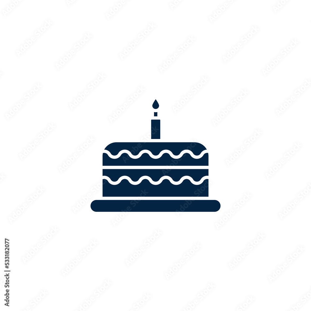 Birthday cake icon. Simple element illustration. Birthday cake concept outline symbol design. Birthday cake icon. Simple element illustration. Birthday cake concept outline symbol design.