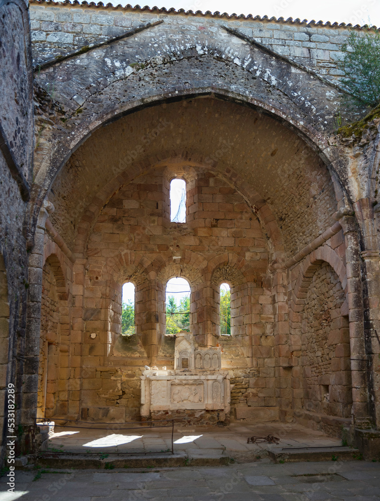 Fototapeta premium remains of the church of oradour sur glane after the second world war