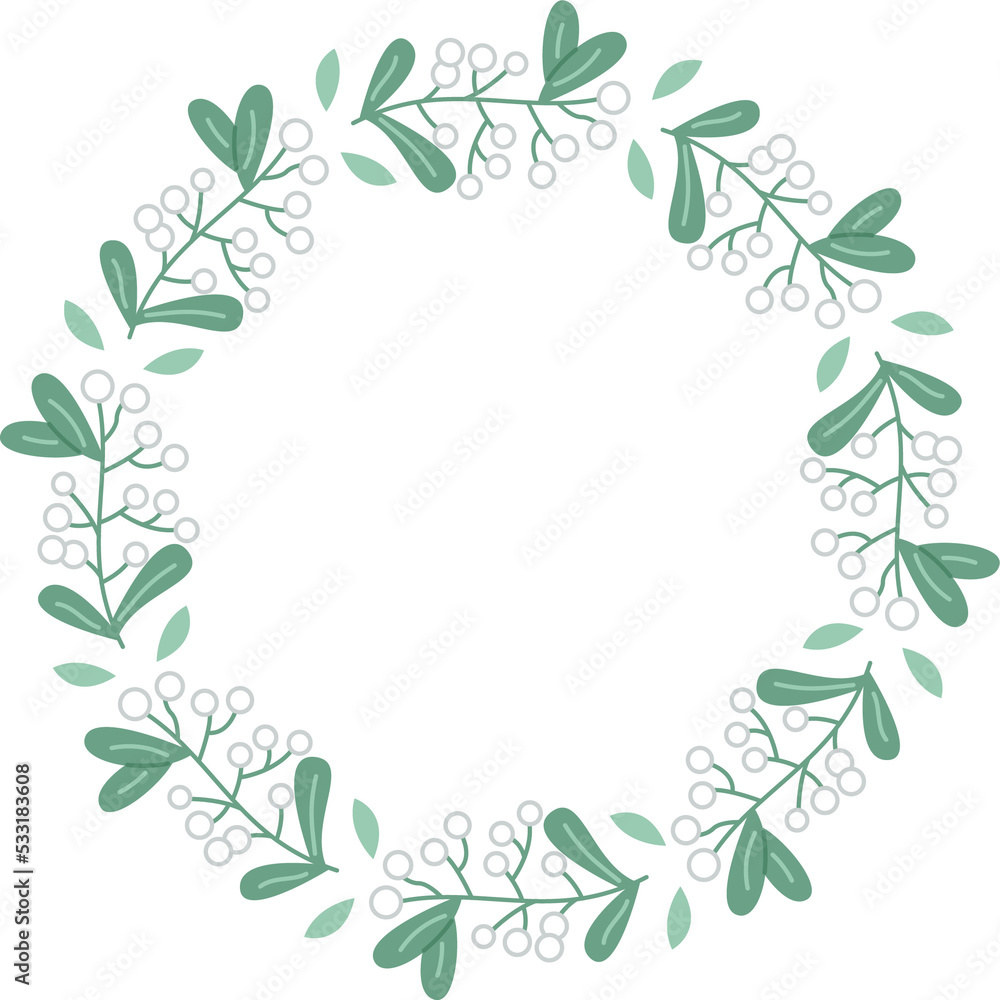 white berry floral wreath