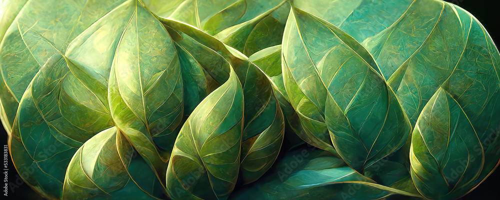 Obraz premium Abstract organic shapes lines waves panorama background wallpaper