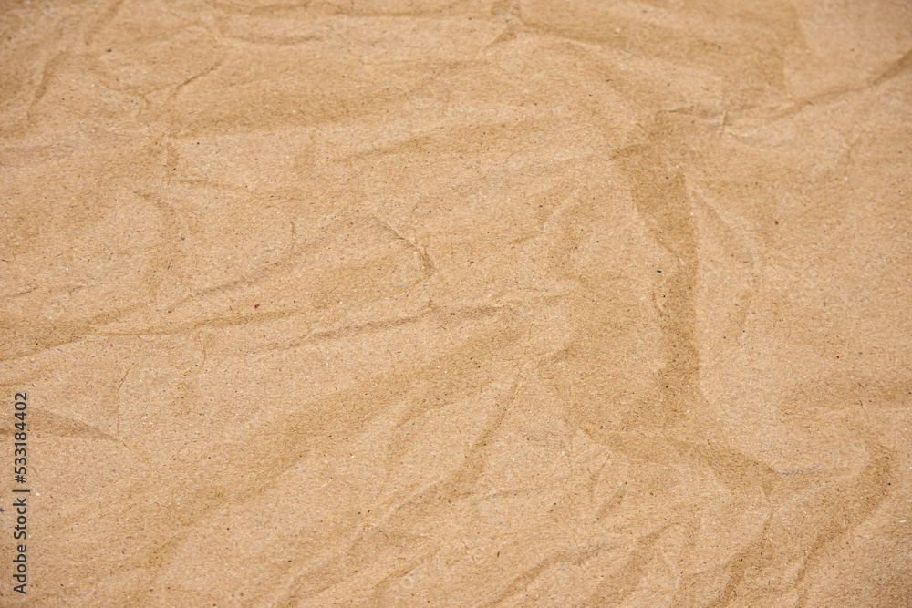 Close up of Recycled brown wrinkle paper texture for background Close up of Recycled brown wrinkle paper texture for background