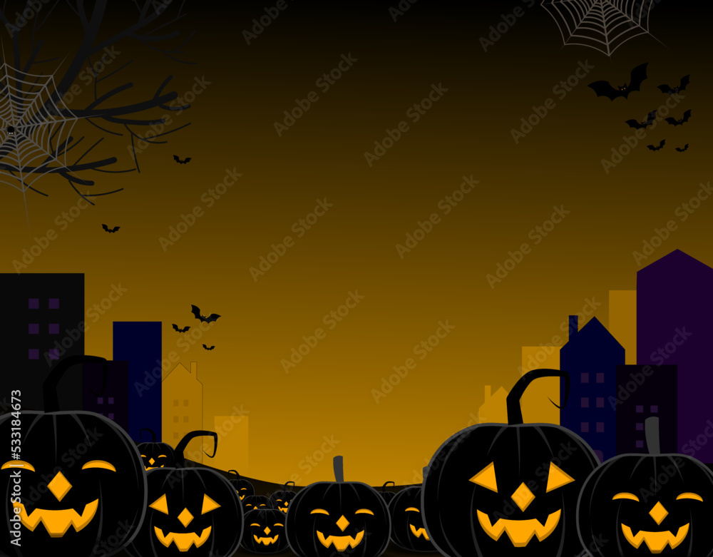 Halloween background with pumpkin.Pattern Halloween night concept. Halloween background design.Happy Halloween.