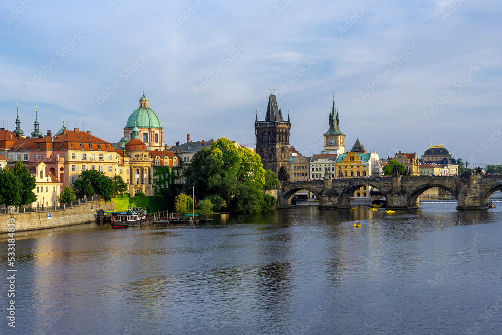 The Vltava River view in Prague City