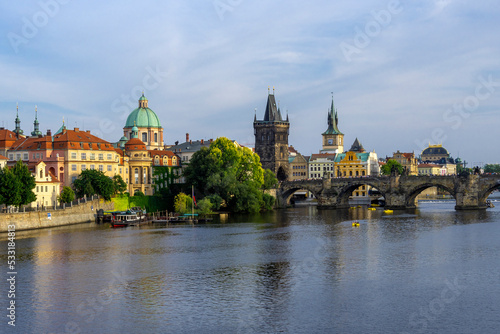 The Vltava River view in Prague City