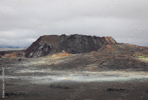Der Krater des Vulkans Fagrdalsfjall in Island