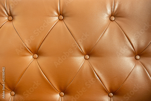 Texture of light Brown leather sofa pattern background