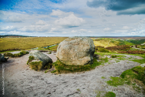 Hill walking on the gritstone outcrops on Higger Tor in the De rbyshire Peak Distrct © RamblingTog