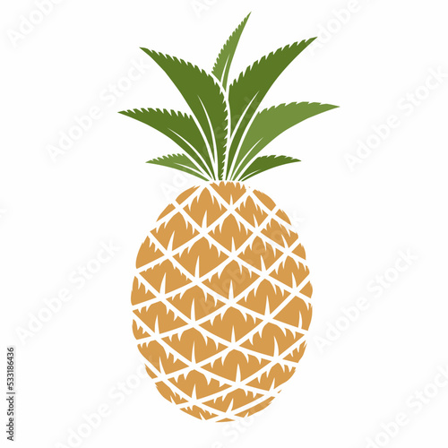 pineapple isolated on white