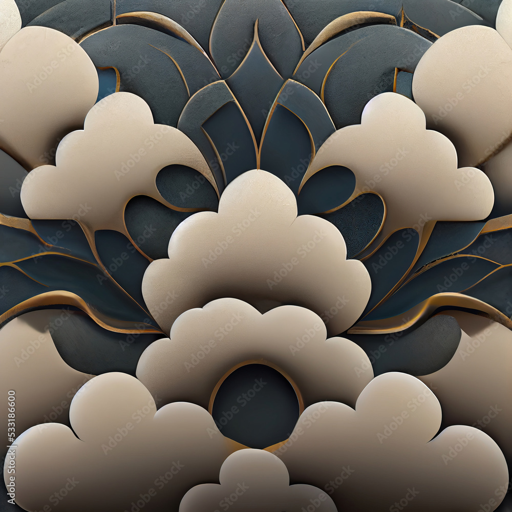Beautiful tiles collection with multiple culture reference - obrazy, fototapety, plakaty 